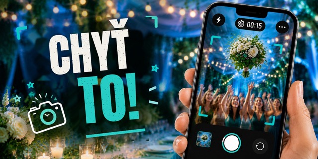 Hra „Chyť to!“ — foto výzva s chytáním kytice