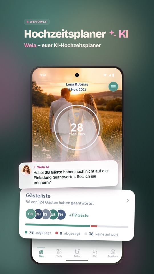 Hochzeitsplaner KI — Wela, euer KI-Hochzeitsplaner (Android)