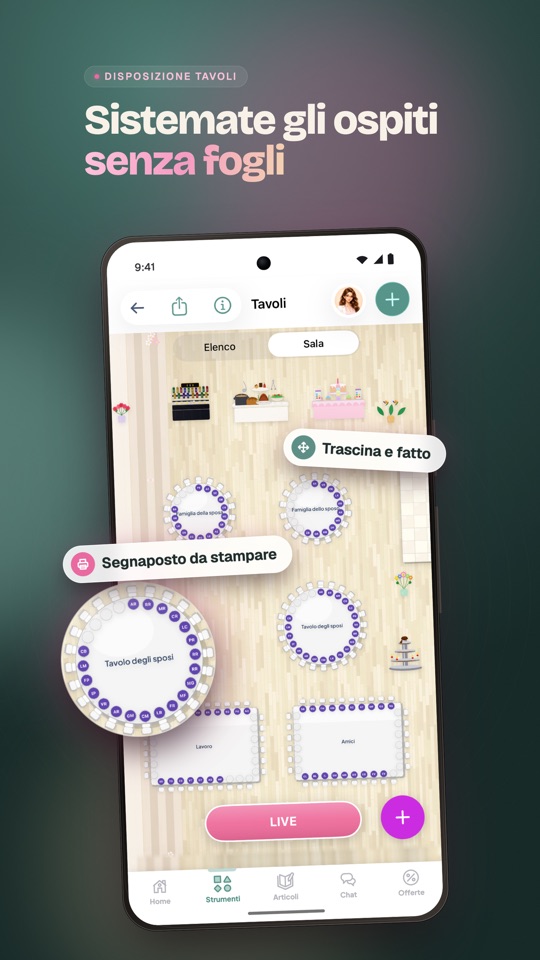 Lista invitati — invitati e RSVP sotto controllo (Android)