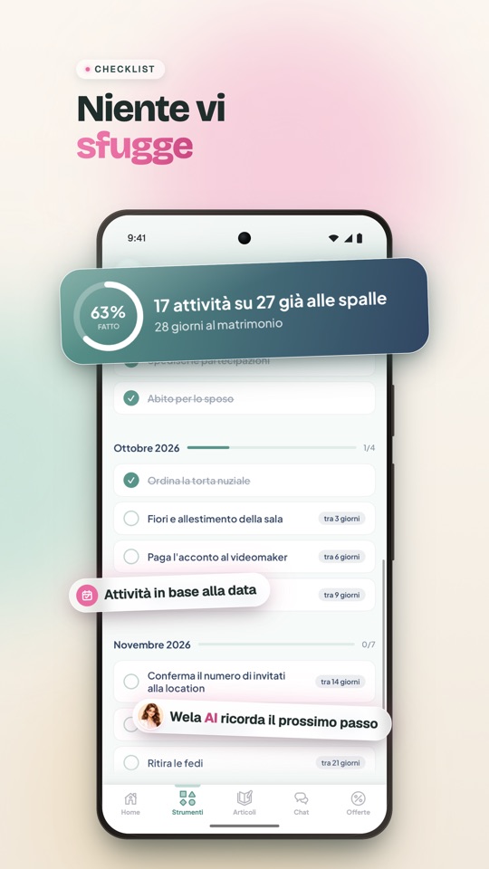 Il vostro sito di nozze con RSVP online (Android)